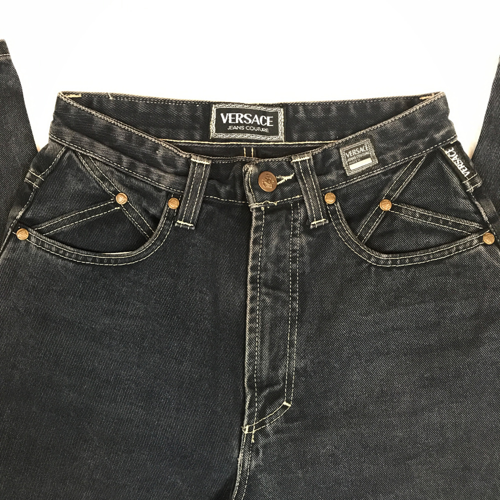Versace High Waist Denim Medusa Head jeans - Picture 4 of 9
